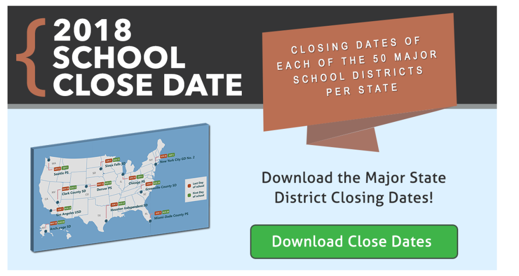 2018 download school closing dates