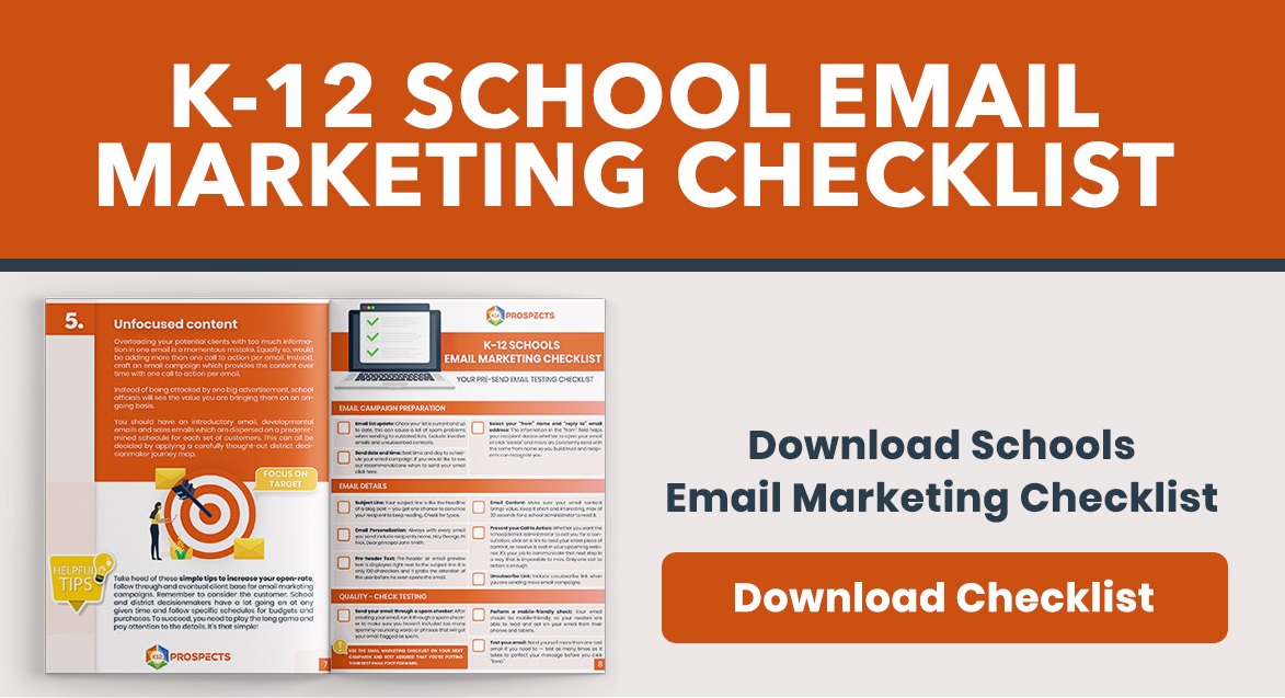 CTA K-12 Schools Email Marketing Checklist Report