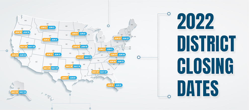 Featured 2022 School District Closing Dates